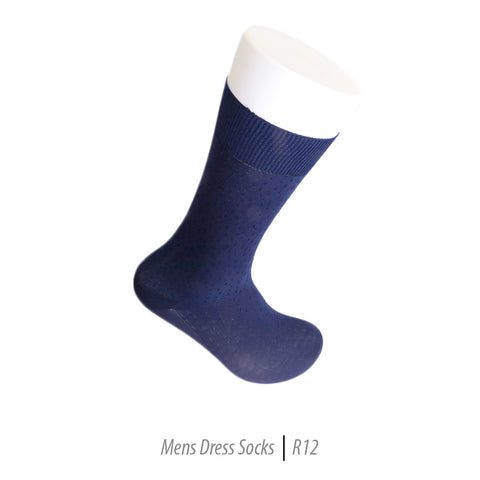 Men's Short Nylon Socks R12 - Navy Blue