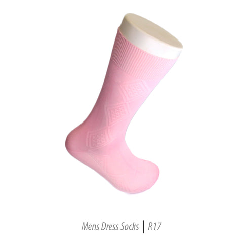 Men's Short Nylon Socks R17 - Pink