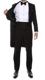 Premium Regular Fit Black Tail Tuxedo - FHYINC best men's suits, tuxedos, formal men's wear wholesale