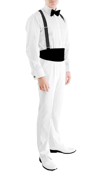 Premium A201 Regular Fit White Tail Tuxedo - FHYINC best men's suits, tuxedos, formal men's wear wholesale