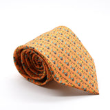 Carriage Driver Orange Necktie with Handkerchief Set - FHYINC best men's suits, tuxedos, formal men's wear wholesale