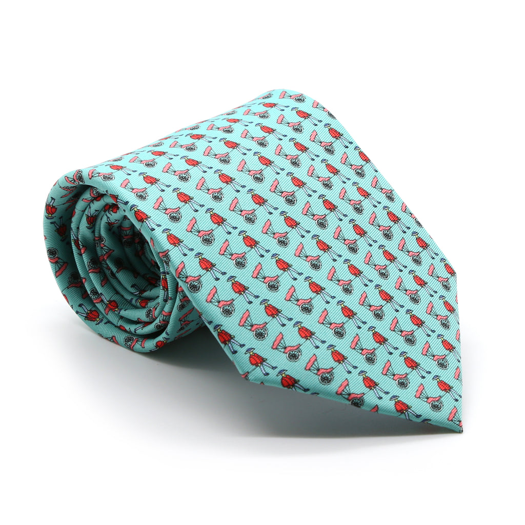 Carriage Driver Teal Necktie with Handkerchief Set - FHYINC best men