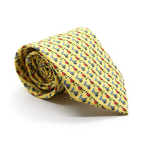 Carriage Driver Yellow Necktie with Handkerchief Set - FHYINC best men's suits, tuxedos, formal men's wear wholesale