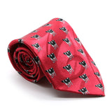 Cow Red Necktie with Handkerchief - FHYINC best men's suits, tuxedos, formal men's wear wholesale