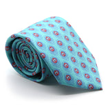 Feather Teal Necktie with Handkerchief Set - FHYINC best men's suits, tuxedos, formal men's wear wholesale