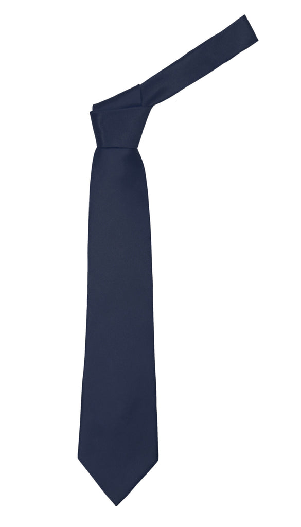 Premium Microfiber Navy Blue Necktie - FHYINC best men