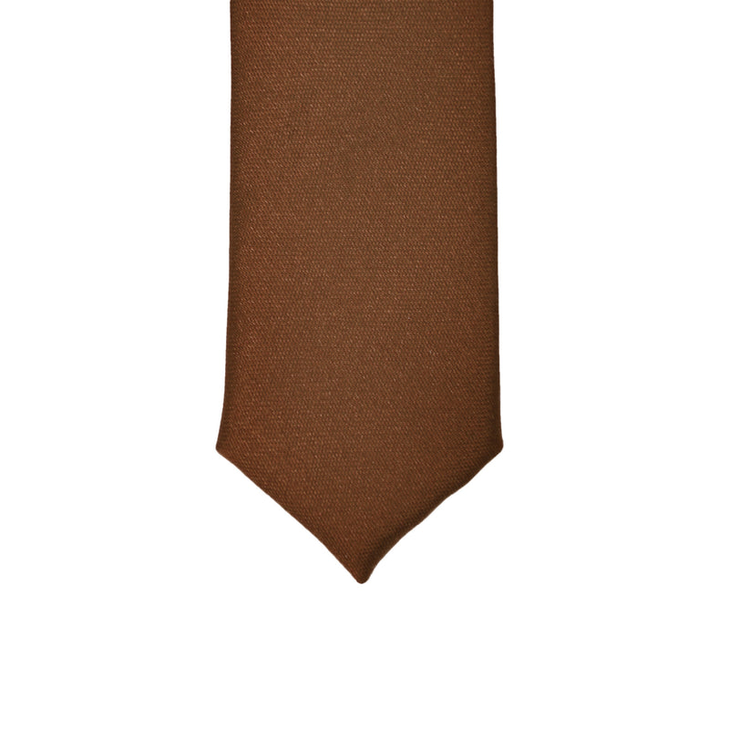 Super Skinny Brown Shiny Slim Tie - FHYINC best men's suits, tuxedos, formal men's wear wholesale