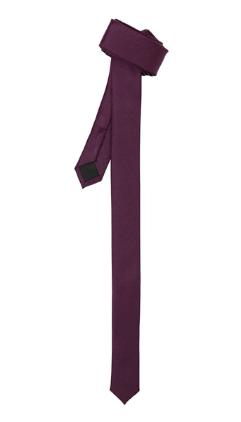 Super Skinny Dark Purple Shiny Slim Tie - FHYINC best men's suits, tuxedos, formal men's wear wholesale