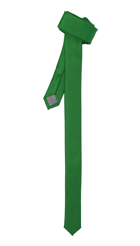 Super Skinny Green Shiny Slim Tie - FHYINC best men