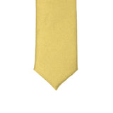 Super Skinny Light Yellow Shiny Slim Tie - FHYINC best men's suits, tuxedos, formal men's wear wholesale