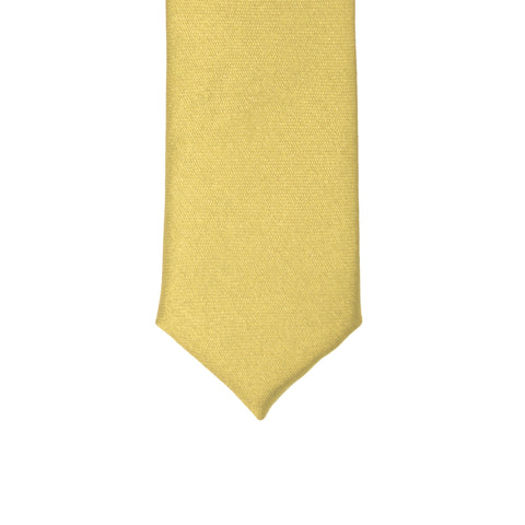 Super Skinny Light Yellow Shiny Slim Tie