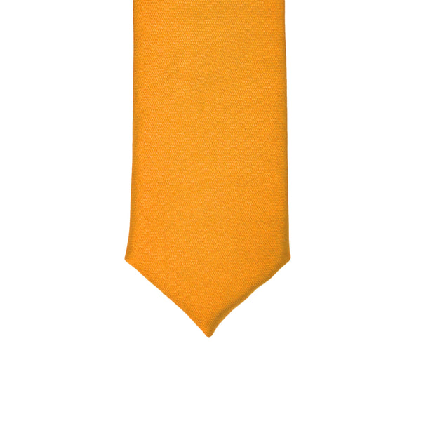 Super Skinny Orange Shiny Slim Tie - FHYINC best men's suits, tuxedos, formal men's wear wholesale