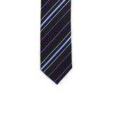Super Skinny Stripe Purple Lavender Slim Tie - FHYINC best men's suits, tuxedos, formal men's wear wholesale