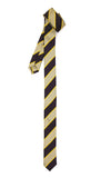 Super Skinny Stripe Beige Brown Slim Tie - FHYINC best men's suits, tuxedos, formal men's wear wholesale