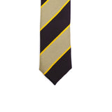Super Skinny Stripe Beige Brown Slim Tie - FHYINC best men's suits, tuxedos, formal men's wear wholesale