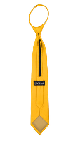 Satine Mango Zipper Tie with Hankie Set
