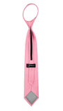 Satine Pink Zipper Tie with Hankie Set - FHYINC best men's suits, tuxedos, formal men's wear wholesale