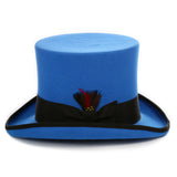 Premium Wool Blue/Black Top Hat - FHYINC best men's suits, tuxedos, formal men's wear wholesale
