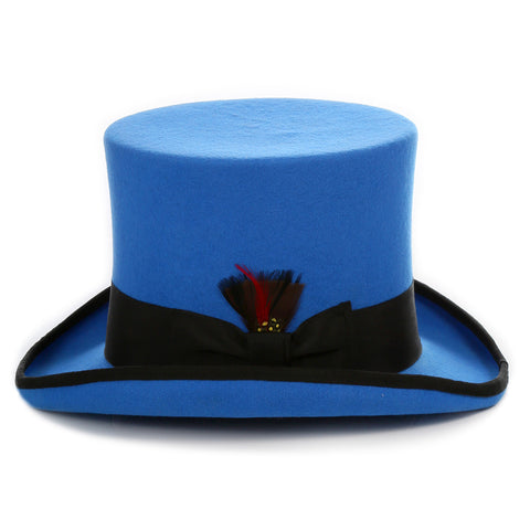 Premium Wool Blue/Black Top Hat