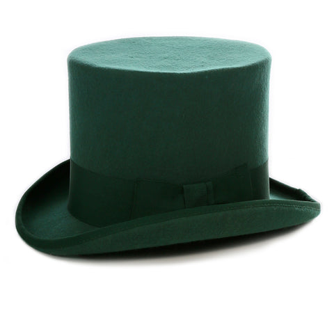 Premium Wool Hunter Green Top Hat