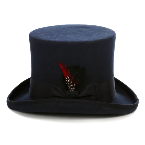 Premium Wool Navy Top Hat