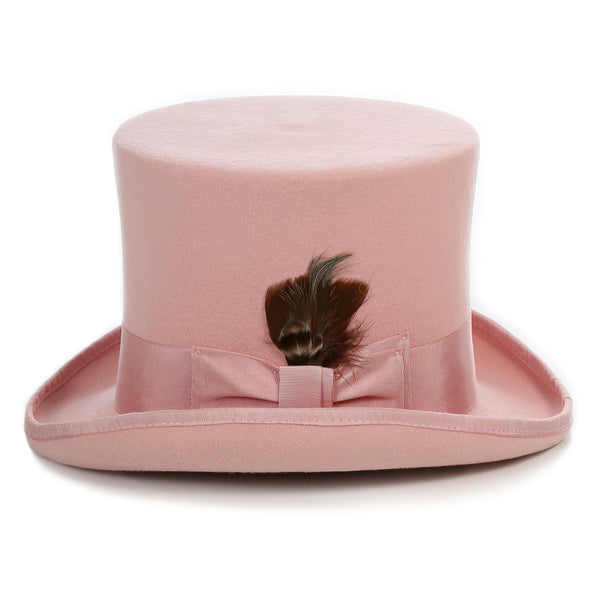 Premium Wool Pink Top Hat - FHYINC best men's suits, tuxedos, formal men's wear wholesale