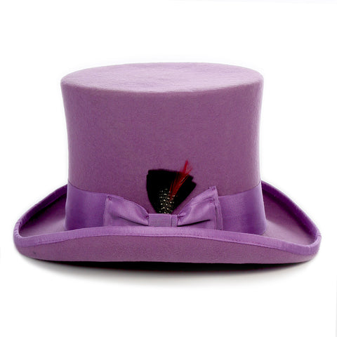 Premium Purple Wool Top Hat