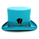 Premium Wool Turquoise Top Hat - FHYINC best men's suits, tuxedos, formal men's wear wholesale