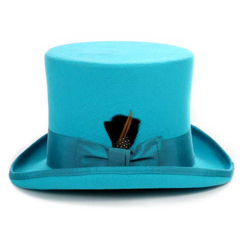 Premium Wool Turquoise Top Hat