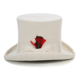 Premium Wool Off White Top Hat - FHYINC best men's suits, tuxedos, formal men's wear wholesale