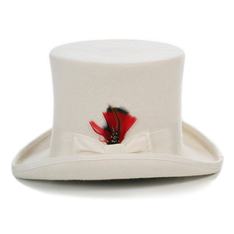 Premium Wool Off White Top Hat