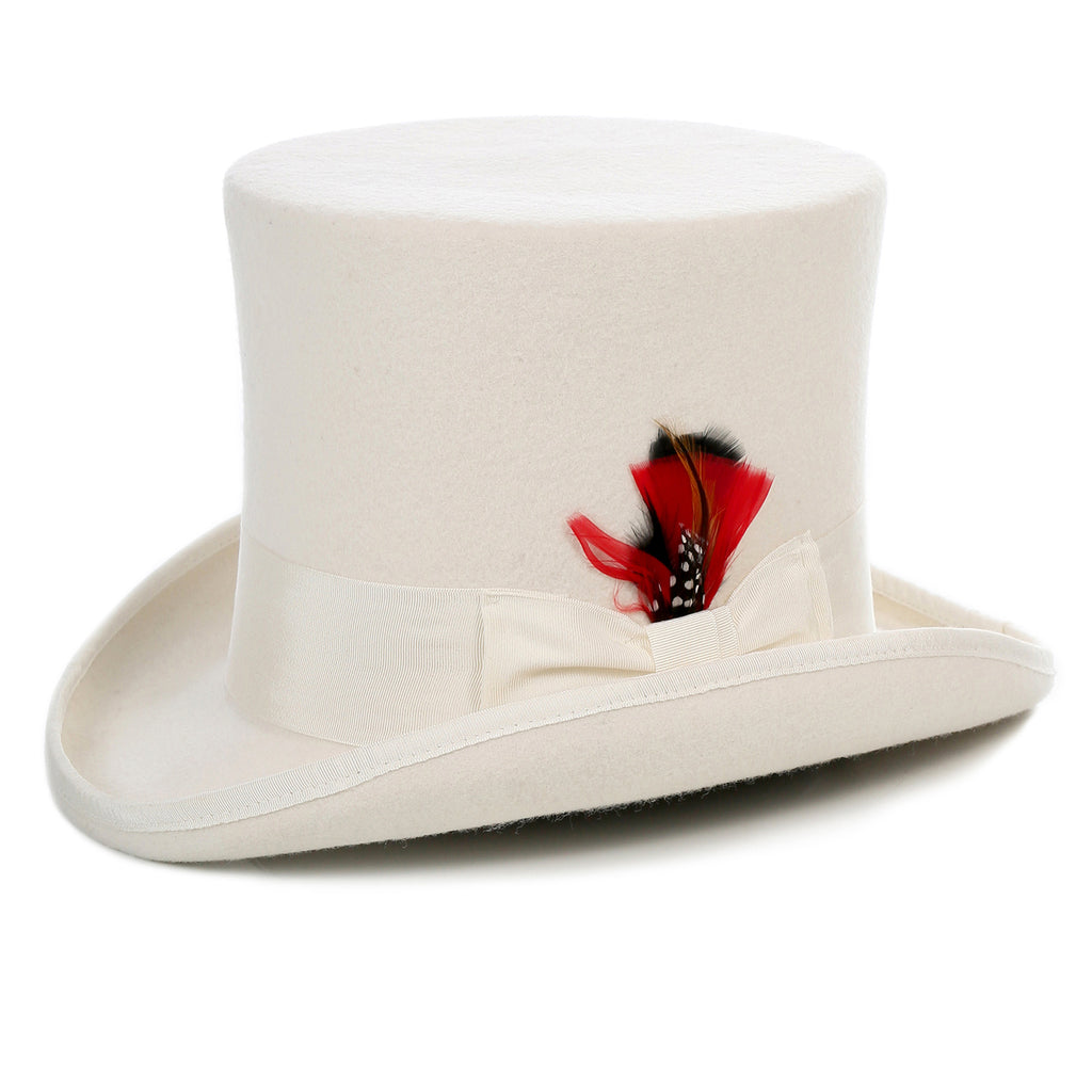 Premium Wool Off White Top Hat - FHYINC best men
