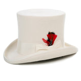 Premium Wool Off White Top Hat - FHYINC best men's suits, tuxedos, formal men's wear wholesale