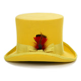 Premium Wool Yellow Top Hat - FHYINC best men's suits, tuxedos, formal men's wear wholesale
