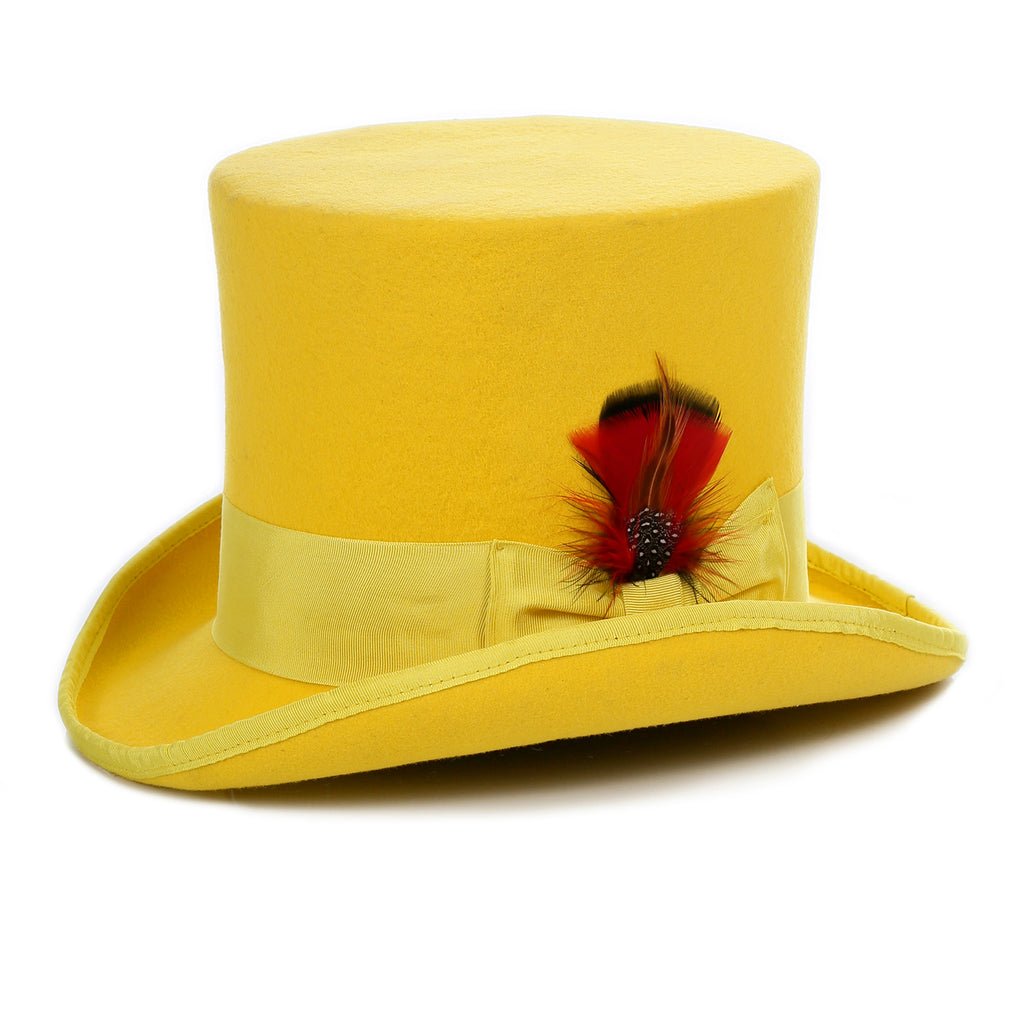 Premium Wool Yellow Top Hat - FHYINC best men