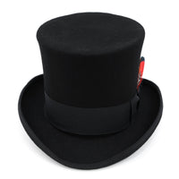 Black Wool Felt Victorian Top hat - FHYINC best men's suits, tuxedos, formal men's wear wholesale