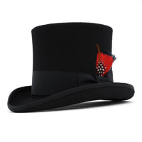 Black Wool Felt Victorian Top hat - FHYINC best men's suits, tuxedos, formal men's wear wholesale