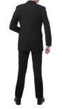Mens TUX2B2P Black Regular Fit Tuxedo 2pc Suit - FHYINC best men's suits, tuxedos, formal men's wear wholesale