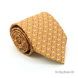 Dog Brown Necktie with Handkerchief Set - FHYINC best men's suits, tuxedos, formal men's wear wholesale