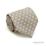 Dog Grey Necktie with Handkerchief Set - FHYINC best men's suits, tuxedos, formal men's wear wholesale
