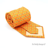 Firefly Orange Necktie with Handkerchief Set - FHYINC best men's suits, tuxedos, formal men's wear wholesale