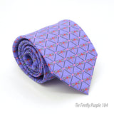 Firefly Purple Necktie with Handkerchief Set - FHYINC best men's suits, tuxedos, formal men's wear wholesale
