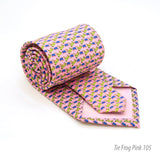 Frog Pink Necktie with Handkerchief Set - FHYINC best men's suits, tuxedos, formal men's wear wholesale