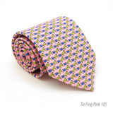 Frog Pink Necktie with Handkerchief Set - FHYINC best men's suits, tuxedos, formal men's wear wholesale