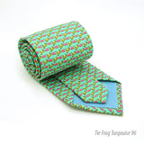 Frog Turquoise Necktie with Handkerchief Set - FHYINC best men's suits, tuxedos, formal men's wear wholesale
