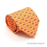 Grasshopper Orange Necktie with Handkerchief Set - FHYINC best men's suits, tuxedos, formal men's wear wholesale