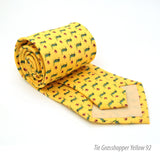 Grasshopper Yellow Necktie with Handkerchief Set - FHYINC best men's suits, tuxedos, formal men's wear wholesale