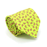 Paisley Lime Necktie with Handkerchief Set - FHYINC best men's suits, tuxedos, formal men's wear wholesale