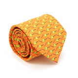Pots Orange Necktie with Handkerchief Set - FHYINC best men's suits, tuxedos, formal men's wear wholesale