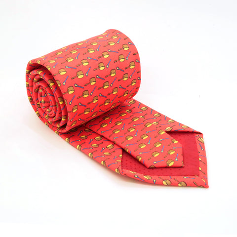 Pots Red Necktie with Handkerchief Set